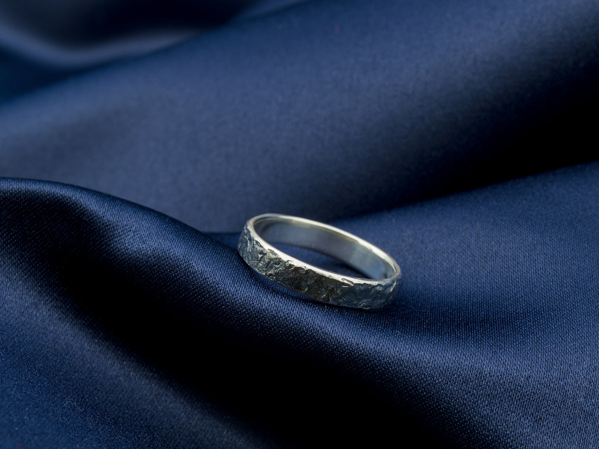 Reticulated sterling silver ring
