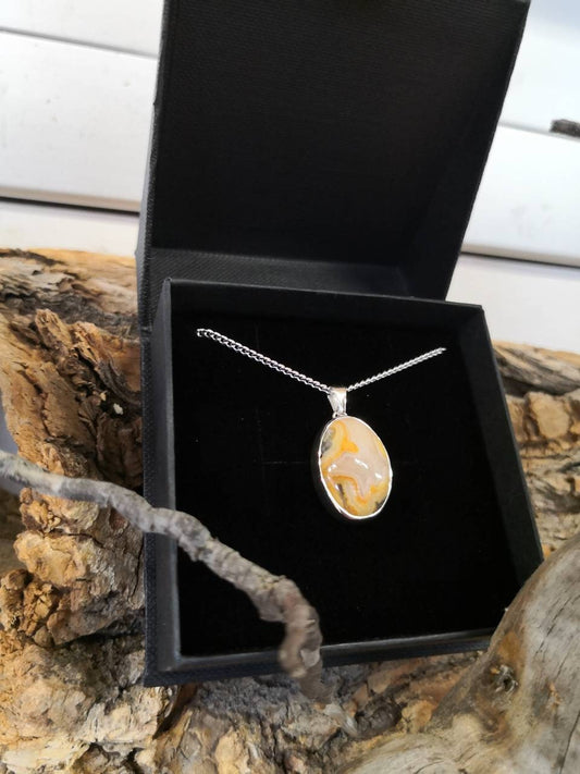 Agate Pendant in Sterling Silver