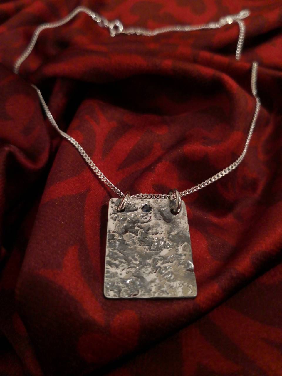 Reticulated Sapphire Mountain Necklace