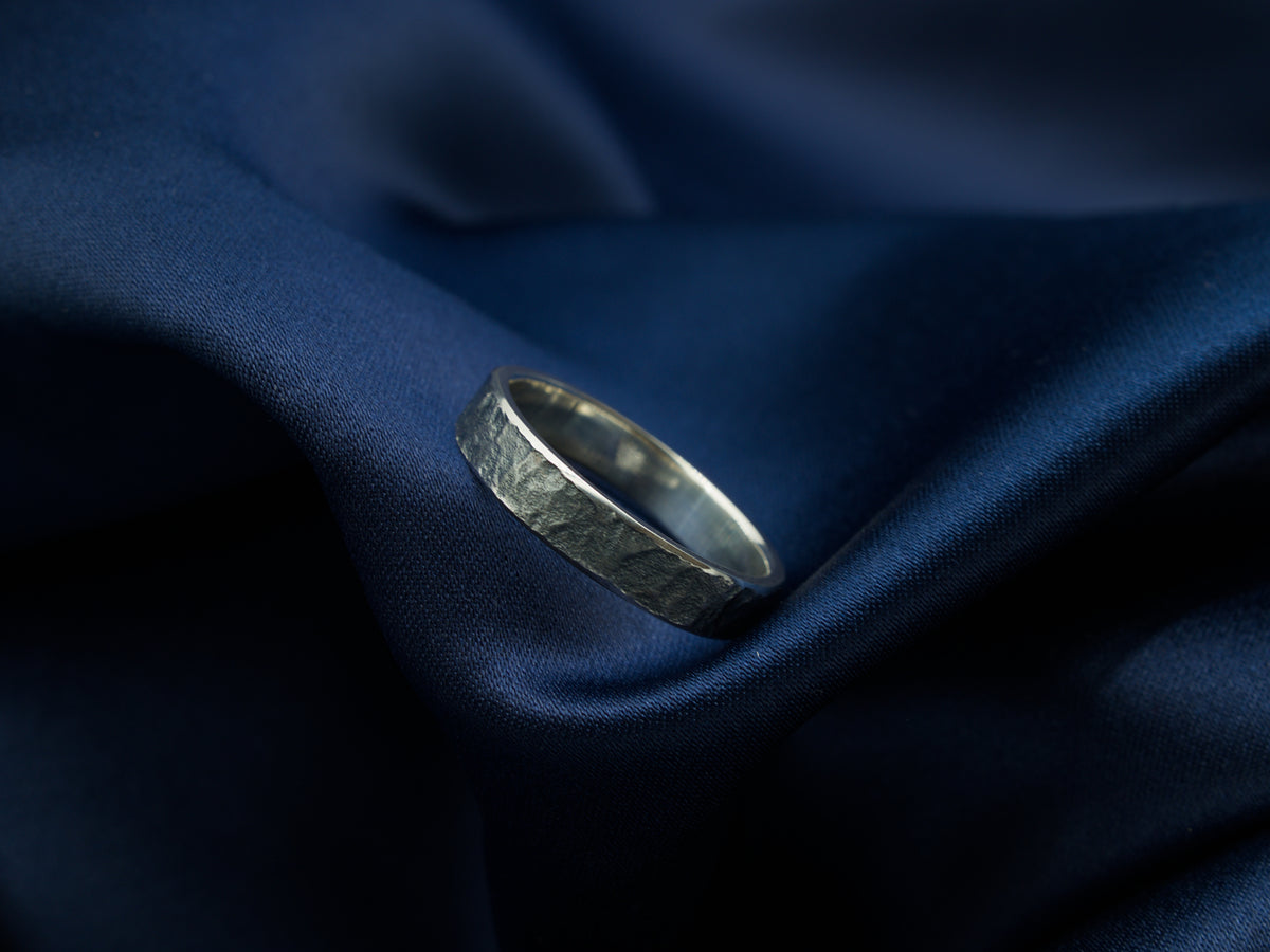 Reticulated sterling silver ring