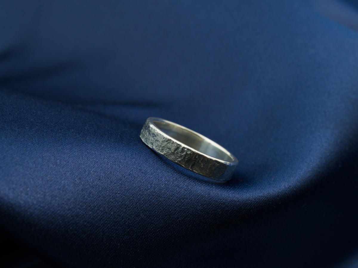 Reticulated sterling silver ring