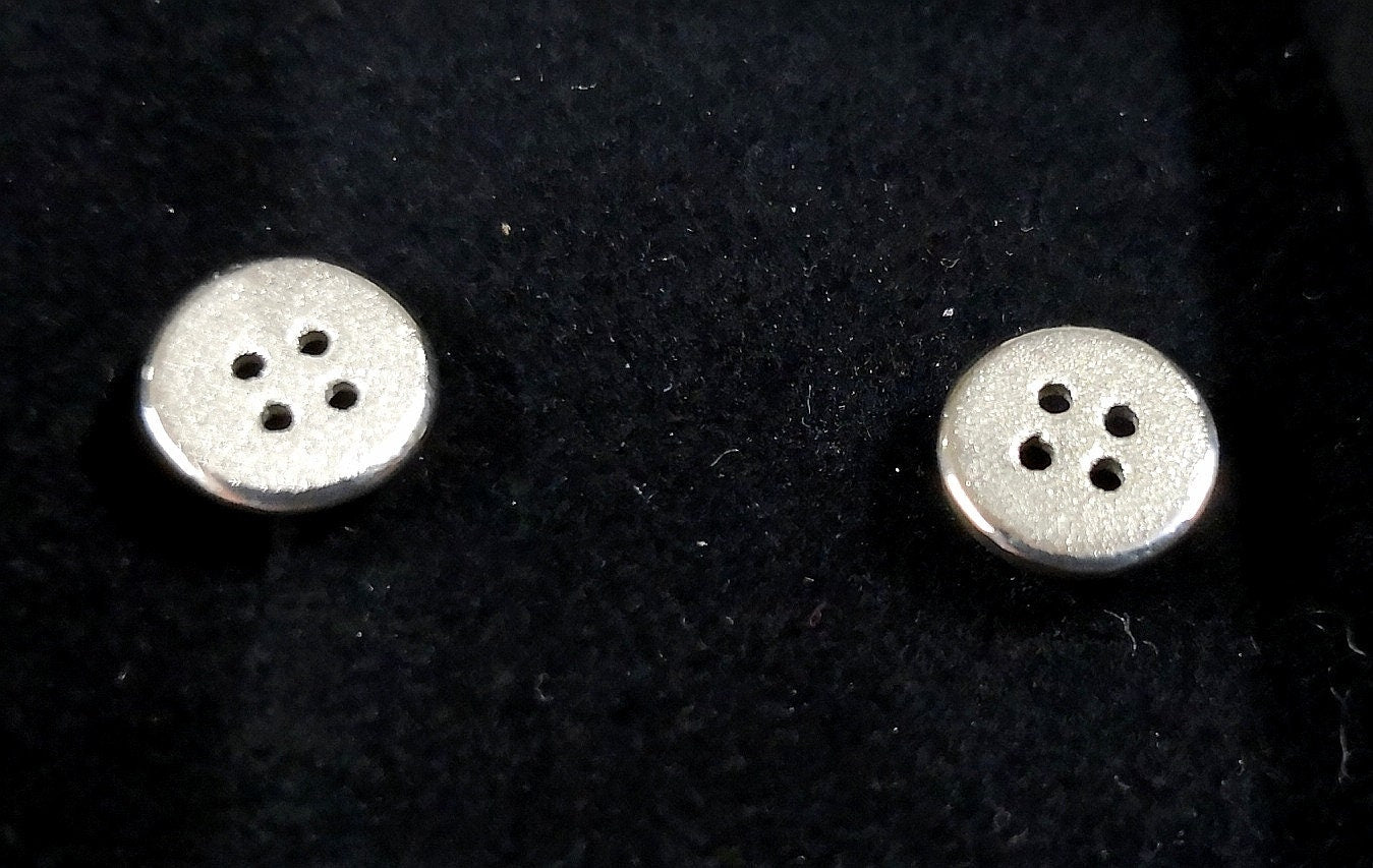 Button earrings