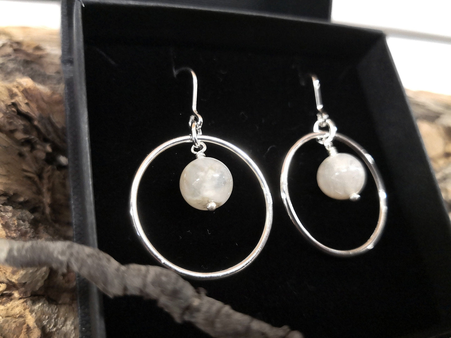 Jasper Earrings, Sterling Silver